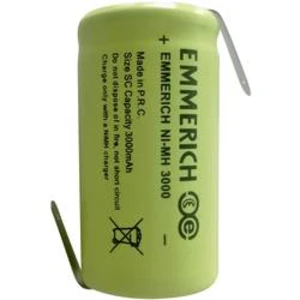 Speciální akumulátor Sub-C pájecí špička ve tvaru Z Ni-MH Emmerich Sub-C ZLF 1.2 V 3000 mAh