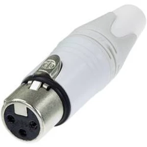 XLR kabelová zásuvka Neutrik NC3FXX-WT, rovná, 3pól., 3,5 - 8 mm, bílá