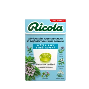 RICOLA Bylinné bonbóny bez cukr svěží alpský 40 g