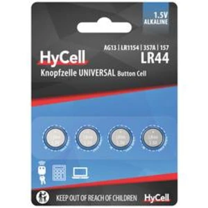 Knoflíkový článek LR 44 alkalicko-manganová HyCell AG13 140 mAh 1.5 V 4 ks