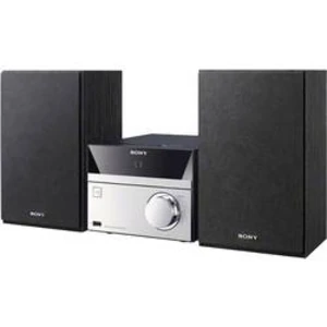 Stereo systém Sony CMT-SBT20B, AUX, Bluetooth, CD, DAB+, NFC, FM, USB, černá, stříbrná