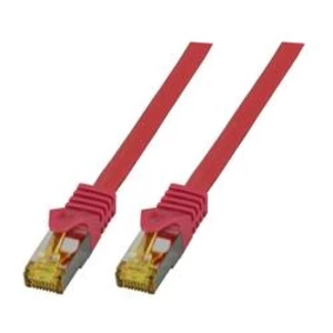 Síťový kabel RJ45 EFB Elektronik MK7001.2R, CAT 6a (surový kabel CAT 7) , S/FTP, 2.00 m, červená
