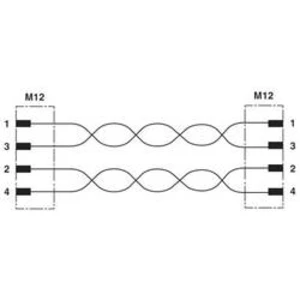 Připojovací kabel pro senzory - aktory Phoenix Contact SAC-4P-M12MSD/ 0,5-931/M12MSD 1569443 0.50 m, 1 ks