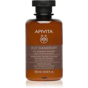 Apivita Holistic Hair Care White Willow & Propolis šampon proti lupům pro mastné vlasy 250 ml