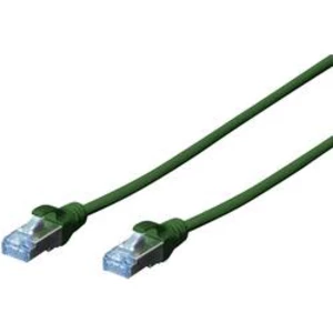 Síťový kabel RJ45 Digitus DK-1532-005/G, CAT 5e, SF/UTP, 0.50 m, zelená