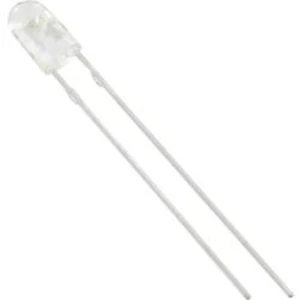 LED s vývody HuiYuan 3234G3C-ESB-A, typ čočky oválný, 3 mm, 70 °, 30 °, 20 mA, zelená