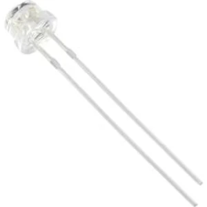 LED s vývody HuiYuan 6834B2C-LSA-C, typ čočky plochá hrana, 5 mm, 120 °, 20 mA, modrá