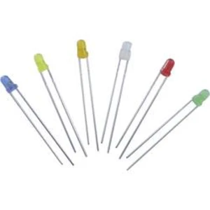 Blikající LED Thomsen LED-3-BLINK-W-WEISS, Teplá bílá, typ čočky kulatý, 3 mm, 60 °, 20 mA, teplá bílá