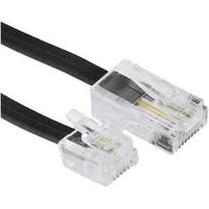 DSL kabel Hama 44431, [1x RJ45 zástrčka 8p4c - 1x RJ11 zástrčka 6p4c], 3.00 m, černá
