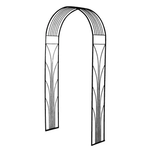 Opora/loubí INARI jednoduchá kovová černá 230cm