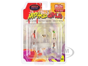 "Hip Hop Girls" 6 piece Diecast Set (4 Women 2 Dog Figures) Limited Edition to 4800 pieces Worldwide 1/64 Scale Models by American Diorama