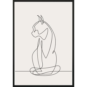Nástenný plagát v ráme SKETCHLINE/CAT, 50 x 70 cm