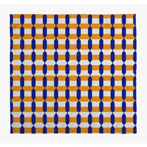 Sada 4 látkových obrúskov s prímesou ľanu Really Nice Things Orange Geometric, 43 x 43 cm