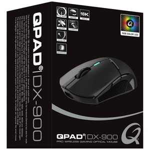 QPAD DX900 #####Kabellose Gaming-Maus bezdrôtový optická čierna, RGB 8 null 16000 dpi podsvietenie