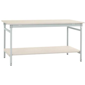 Manuflex BB5221.7035 Kompletný príručný stolík BASIS stacionárne s melamínovou doskou + medzipolica, š xhxv: 1500 x 800
