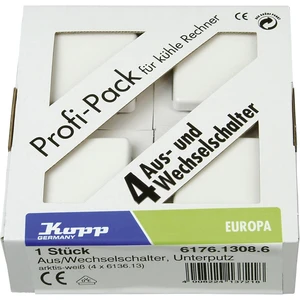 Kopp  vložka prepínač Európa arktická biela, matná 617613086