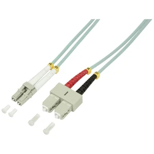 LogiLink FP3LS01 optické vlákno LWL prepojovací kábel [1x zástrčka LC - 1x zástrčka SC] 50/125 µ Multimode OM3 1.00 m