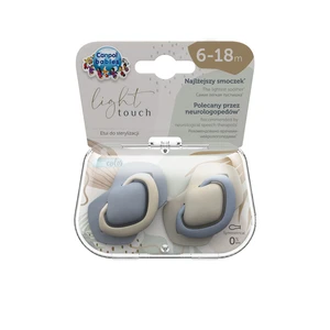 CANPOL BABIES Set symetrických silikonových dudlíků Light touch 6-18m pure color modrý CANPOL BABIES Set symetrických silikonových dudlíků Light touch 6-18m pure color modrý