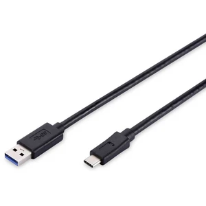 Digitus #####USB-Kabel USB 2.0 #####USB-C™ Stecker, #####USB-A Stecker 1.80 m čierna guľatý, obojstranne zapojiteľná zás
