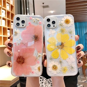 Bakeey for iPhone 12 Pro Max / 12 / 12 Pro / 12 Mini Case Ins Style Dried Flower Pattern Transparent Non-Yellow TPU Prot