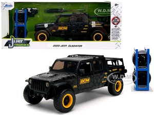 2020 Jeep Gladiator Pickup Truck "B&amp;M" Black with Graphics with Extra Wheels "Just Trucks" Series 1/24 Diecast Model Car by Jada