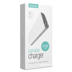 ColorWay Powerbank 11000mAh, white