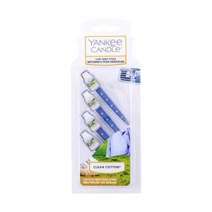 Yankee Candle Clean Cotton Vent Stick 4 ks vůně do auta unisex