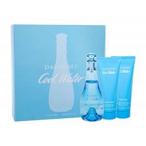 Davidoff Cool Water Woman dárková kazeta toaletní voda 100 ml + tělové mléko 75 ml + sprchový gel 75 ml pro ženy