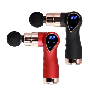 Mini Foldable Touch LCD Screen Massage Gun Hot Compress Function Muscle Fascia Relex Massager Long-lasting Power Muscle