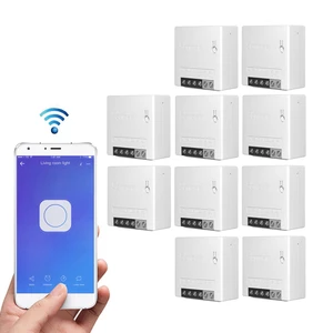 10pcs SONOFF MiniR2 Two Way Smart Switch 10A AC100-240V Works with Amazon Alexa Google Home Assistant Supports DIY Mode