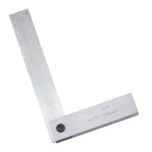 Angular Wide Seat Ruler 90 Degree Right Angle Ruler 1 Grade Square Ruler for Professional Engineers and Wood 125x80mm/16