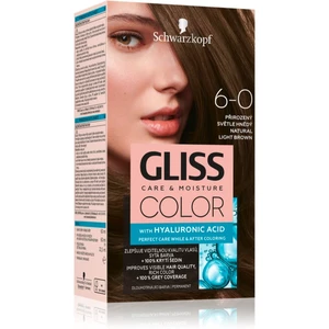 Schwarzkopf Gliss Color permanentná farba na vlasy odtieň 6-0 Natural Light Brown