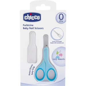Chicco Baby Moments detské nožničky s guľatou špičkou 0m+ Blue 1 ks