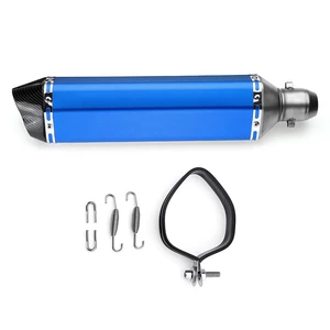 38mm-51mm Stainless Steel+Carbon Fiber Motorcycle Exhaust Muffler with Install Kit