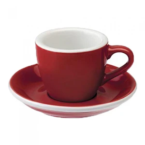 Espressotasse mit Untertasse Loveramics „Egg Red“, 80 ml