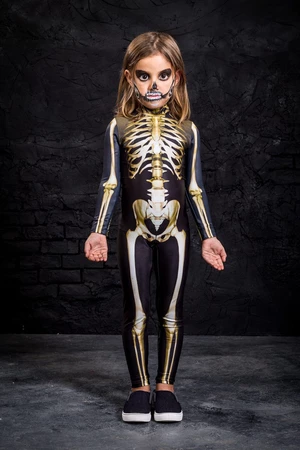 Girls Skeleton Costume - Girls Halloween Costume - Skeleton Halloween Kid Costume