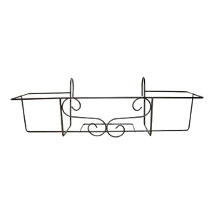 Sivý kovový záves na kvetináč Esschert Design Ornament, šírka 62 cm