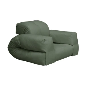 Rozkladacie kreslo so zeleným poťahom Karup Design Hippo Olive Green