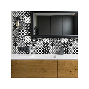 Sada 30 nástenných samolepiek Ambiance Decal Tiles Azulejos Rosario, 10 × 10 cm