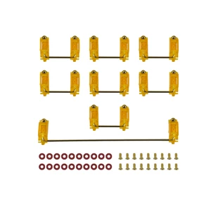 8 PCs Colorful Transparent PCB Screw-in Stabilizer Set for Mechanical Keyboard 60% 80% 100% Shaft Large Key Tuning Modif