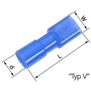 Faston zásuvka LAPP 61794969 4.8 mm x 0.8 mm, 180 °, plná izolace, modrá, 100 ks