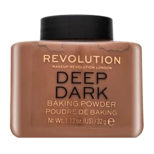 Makeup Revolution Baking Powder Deep Dark puder z ujednolicającą i rozjaśniającą skórę formułą 32 g