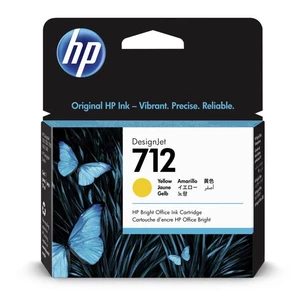 Cartridge HP 712, 29ml (3ED69A) žltá Barva: Žlutá Objem kazety: 29 ml Kompatibilní tiskárny:  HP DesignJet Studio 24'' (5HB12A) HP DesignJet Studio 36