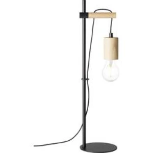 Stolní lampa E27 40 W Brilliant Jenji 99079/06 dřevo (světlé), černá