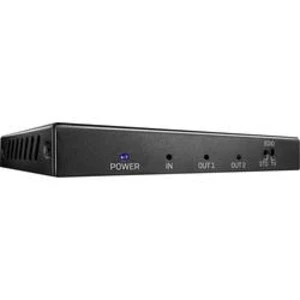 HDMI rozbočovač LINDY 2 Port HDMI 18G Splitter 38235, 2 porty, černá