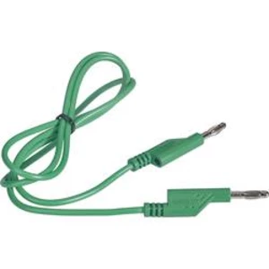VOLTCRAFT měřicí kabel [lamelová zástrčka 4 mm - lamelová zástrčka 4 mm] zelená, 1.00 m