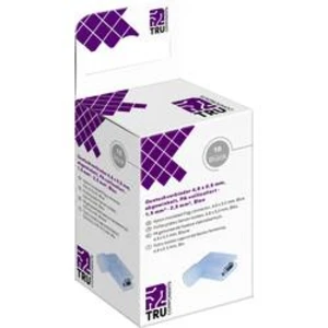 Krimpovací sada TRU COMPONENTS T2010C365 4.8 mm x 0.5 mm, 90 °, plná izolace, modrá, 10 ks