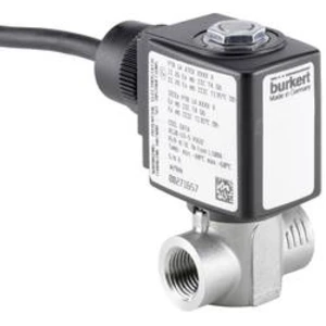 Pístový ventil Bürkert 380808, G 1/4 Jmenovitá vzdálenost 6 mm Materiál pouzdra nerezová ocel Těsnicí materiál PCTFE, FKM, PEEK servo řízeno