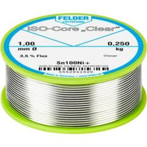 Bezolovnatý pájecí cín Felder Löttechnik ISO-Core "Clear" Sn100Ni+, cívka, 0.250 kg, 1 mm