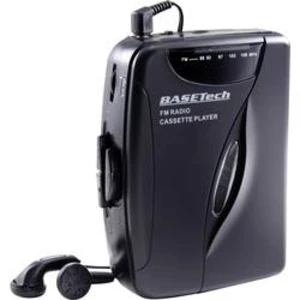 Přenosný přehrávač kazet Walkman Basetech černá